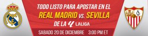 Todo listo para apostar en el Real Madrid vs. Sevilla de La Liga