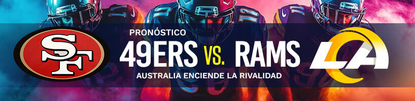 Pronóstico 49ers vs Rams Australia enciende la rivalidad
