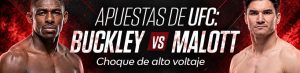 Apuestas de UFC Buckley y Malott, choque de alto voltaje